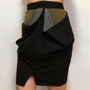 Balenciaga Skirt (black, gray, gold green)